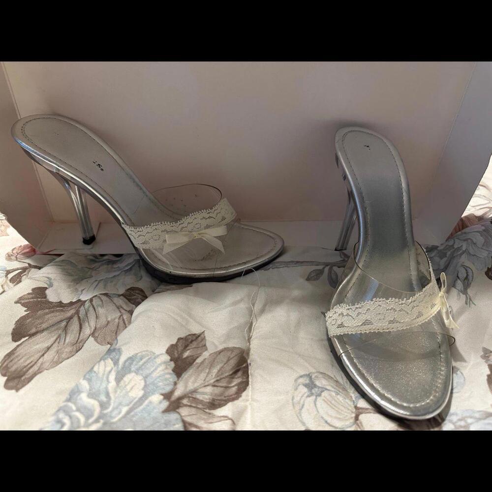 Step into Style with Clear Lace Heels - Perfect for Any Occasion!